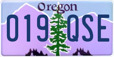 OR license plate 019QSE