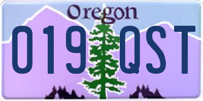 OR license plate 019QST