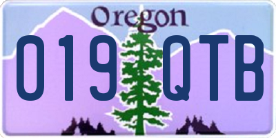 OR license plate 019QTB