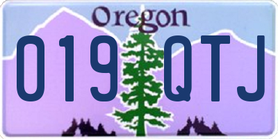 OR license plate 019QTJ