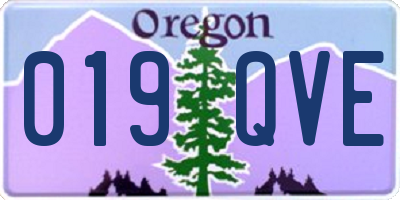 OR license plate 019QVE