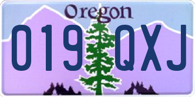 OR license plate 019QXJ