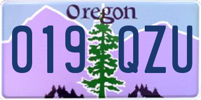 OR license plate 019QZU