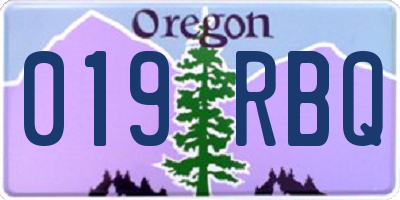 OR license plate 019RBQ