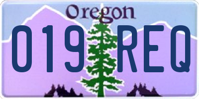 OR license plate 019REQ