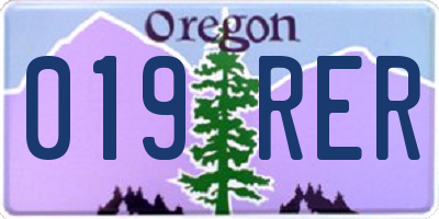 OR license plate 019RER
