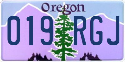OR license plate 019RGJ
