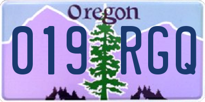 OR license plate 019RGQ