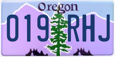 OR license plate 019RHJ