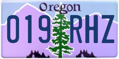 OR license plate 019RHZ