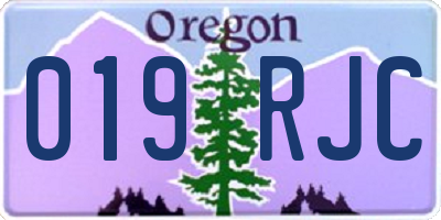 OR license plate 019RJC