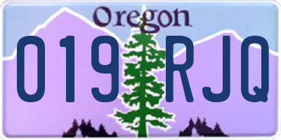 OR license plate 019RJQ