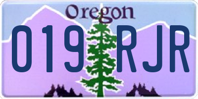OR license plate 019RJR