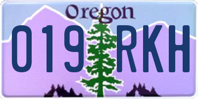 OR license plate 019RKH