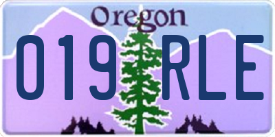 OR license plate 019RLE