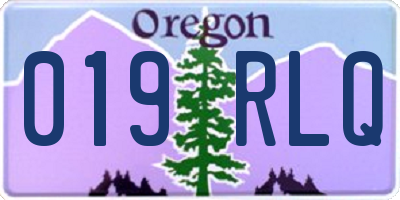 OR license plate 019RLQ