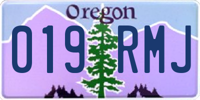 OR license plate 019RMJ