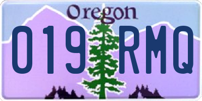 OR license plate 019RMQ