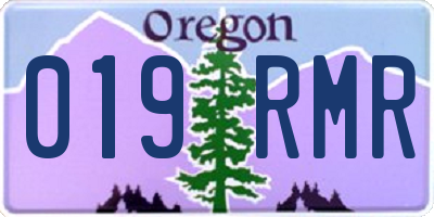 OR license plate 019RMR