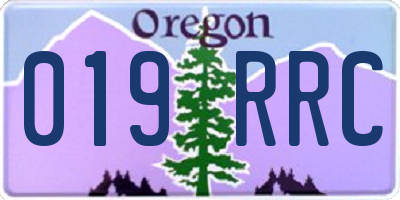 OR license plate 019RRC