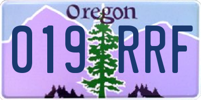OR license plate 019RRF