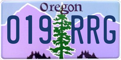 OR license plate 019RRG