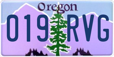OR license plate 019RVG