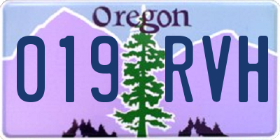 OR license plate 019RVH