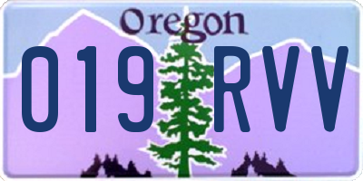 OR license plate 019RVV