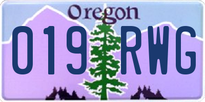 OR license plate 019RWG