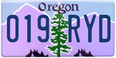 OR license plate 019RYD