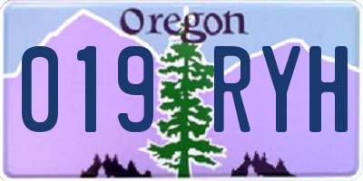 OR license plate 019RYH