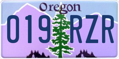 OR license plate 019RZR