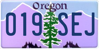 OR license plate 019SEJ