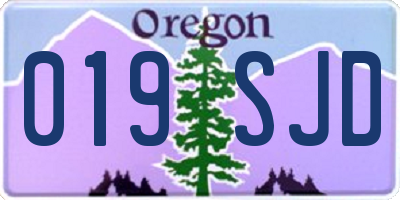 OR license plate 019SJD