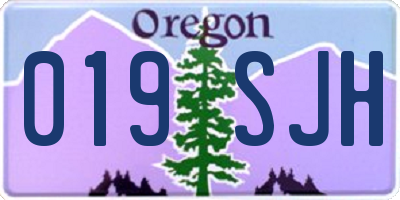 OR license plate 019SJH