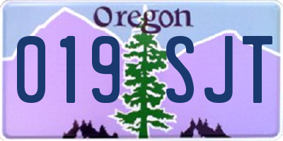 OR license plate 019SJT