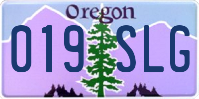 OR license plate 019SLG