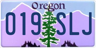 OR license plate 019SLJ