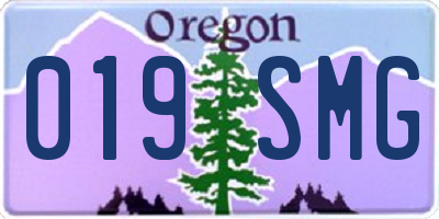OR license plate 019SMG