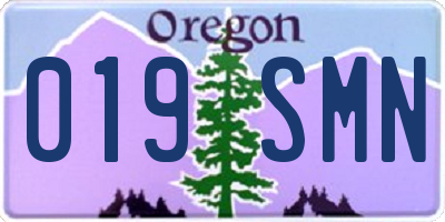 OR license plate 019SMN