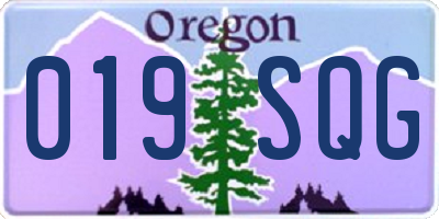 OR license plate 019SQG