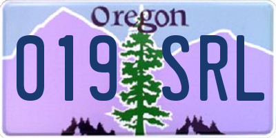 OR license plate 019SRL