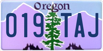 OR license plate 019TAJ