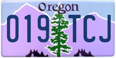 OR license plate 019TCJ