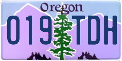OR license plate 019TDH