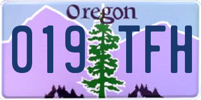 OR license plate 019TFH
