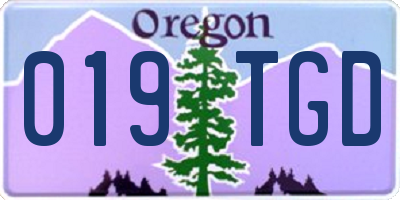 OR license plate 019TGD