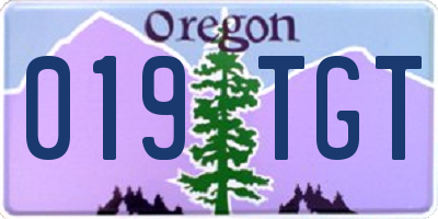 OR license plate 019TGT