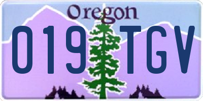 OR license plate 019TGV
